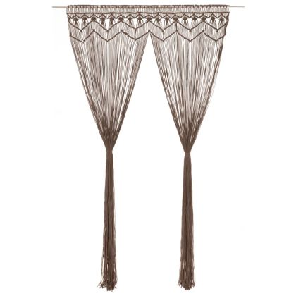 Завеса макраме, таупе, 140x240 см, памук