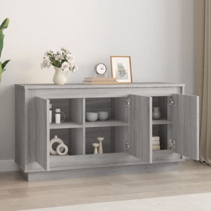 Сайдборд, Сив сонома, 102x35x55 см, инженерно дърво