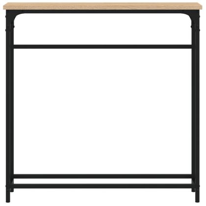 Конзолна маса, дъб сонома, 75x19,5x75 см, инженерно дърво