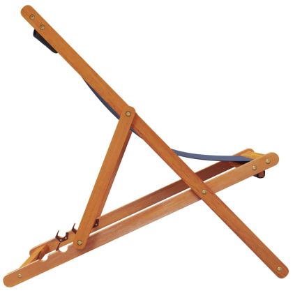 Сгъваеми плажни столове, 2 бр, сини, текстил