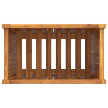 Градинска кашпа с вложка 54x31x75 см масивна акация