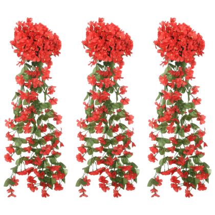 Цветни гирлянди 3 бр червени 85 см