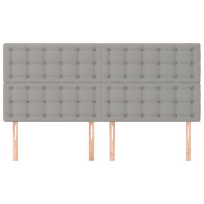 Табла за легло, светло сива, 160x5x118/128 см, плат