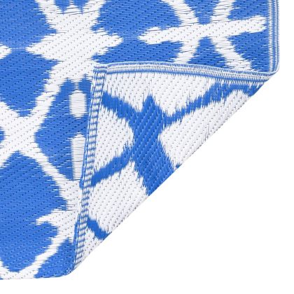 Килим за открито, ARAKIL синьо и бяло, 190x290 см, PP