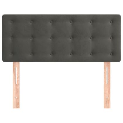 Горна табла за легло, тъмносива, 100x5x78/88 см, кадифе