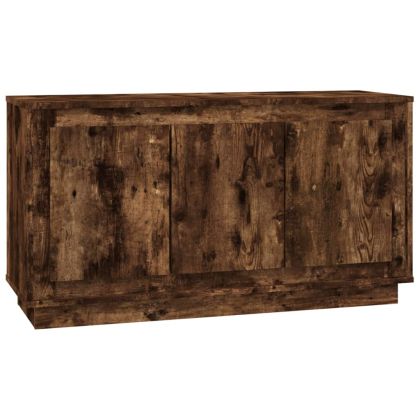 Сайдборд, опушен дъб, 102x35x55 см, инженерно дърво
