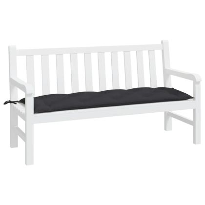 Възглавница за градинска пейка черна 150x50x7 см оксфорд плат