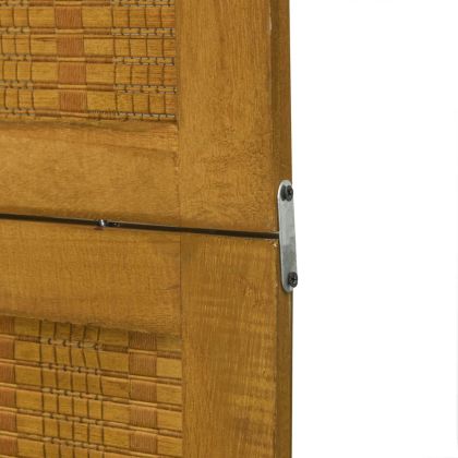 Разделител за стая, 5 панела, кафяв, дърво пауловния масив