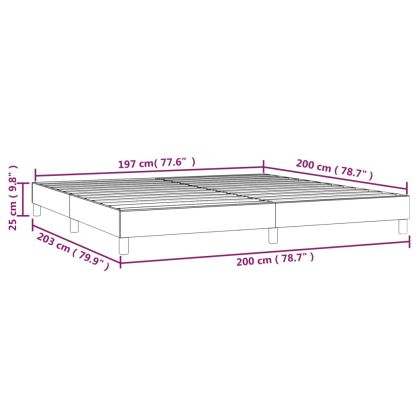 Рамка за легло с пружини, таупе, 200x200 см, плат