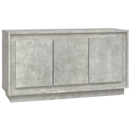 Сайдборд, бетонно сив, 102x35x55 см, инженерно дърво