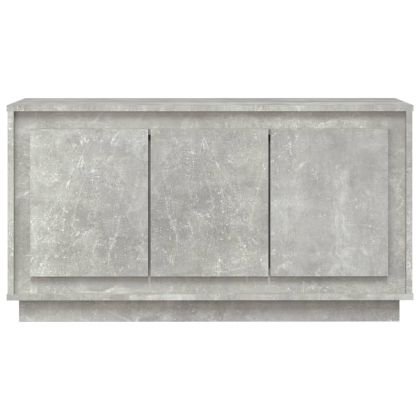 Сайдборд, бетонно сив, 102x35x55 см, инженерно дърво