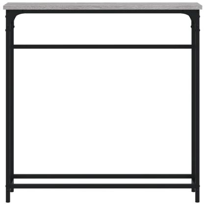 Конзолна маса, сив сонома, 75x19,5x75 см, инженерно дърво