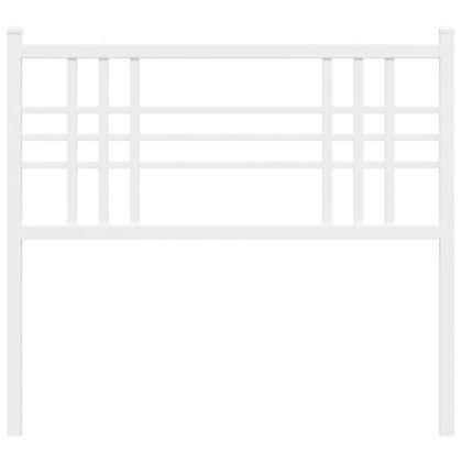 Метална резервна табла за легло, бяла, 107 см