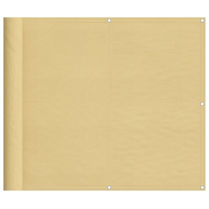 Балконски параван пясъчен 90x300 см 100% полиестер оксфорд