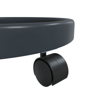 Поставки за цветя с колелца, 2 бр, сиви, диаметър 34 см, 35 кг