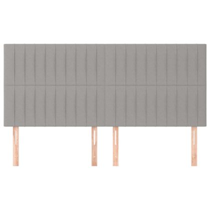 Табла за легло, светло сива, 160x5x118/128 см, плат