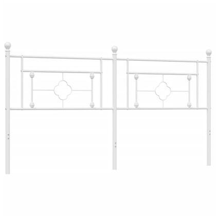 Метална резервна табла за легло, бяла, 180 см