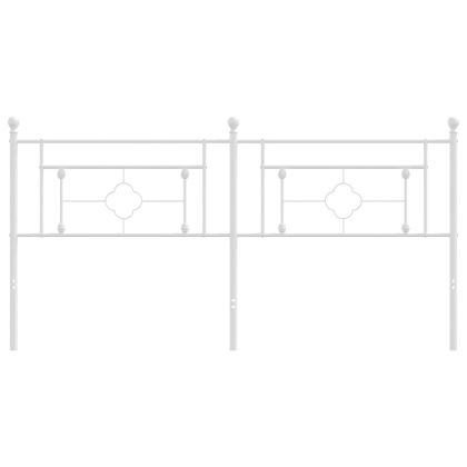 Метална резервна табла за легло, бяла, 180 см