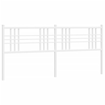 Метална резервна табла за легло, бяла, 180 см