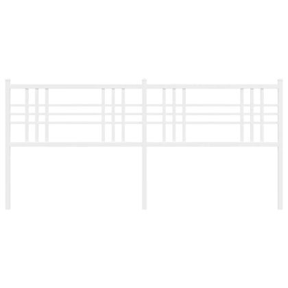 Метална резервна табла за легло, бяла, 180 см