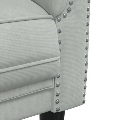 Диван, 2-местен, светлосив, кадифе