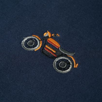 Детски суитшърт, тъмносин меланж, 92