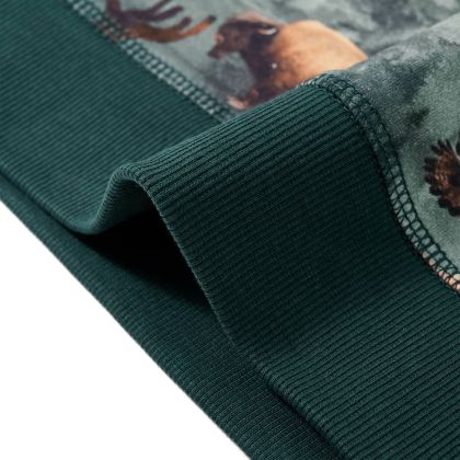 Детски суитшърт, тъмнозелен, 140