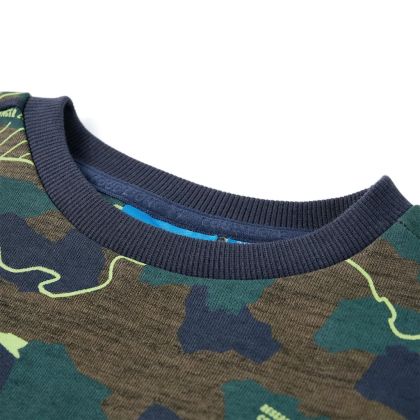 Детски суитшърт, тъмно каки меланж, 140