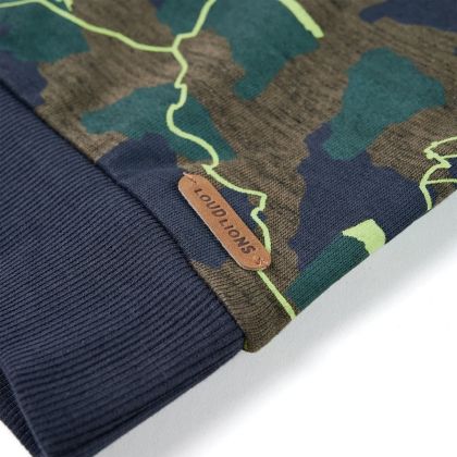 Детски суитшърт, тъмно каки меланж, 140