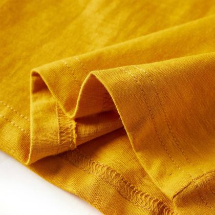 Детска тениска с дълъг ръкав, охра, 128