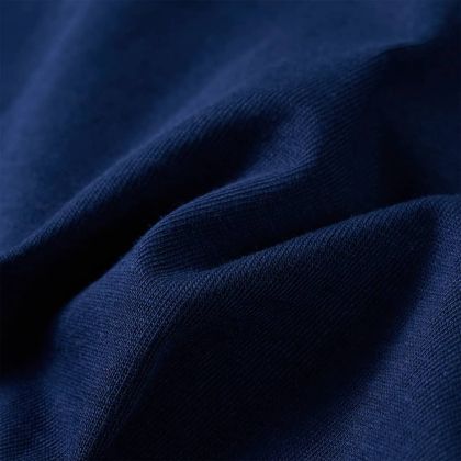 Детска тениска с дълъг ръкав, нейви, 104