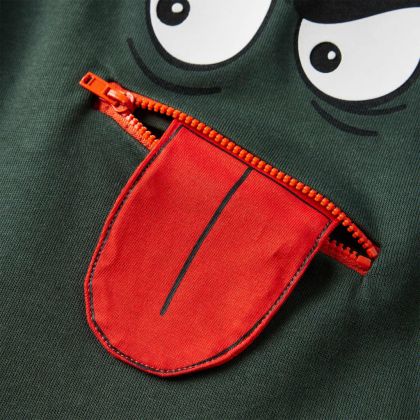 Детски суитшърт, тъмнозелен, 104