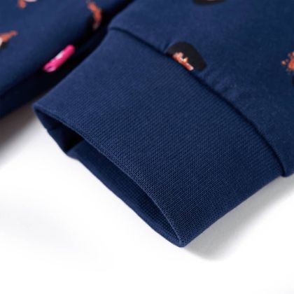 Детски суитшърт с качулка, нейви син, 128