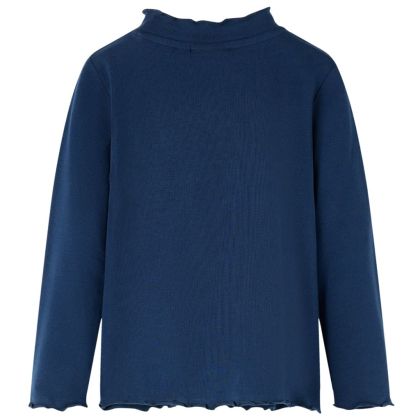 Детска тениска с дълъг ръкав, нейви синьо, 128