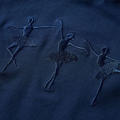 Детска тениска с дълъг ръкав, нейви синьо, 128