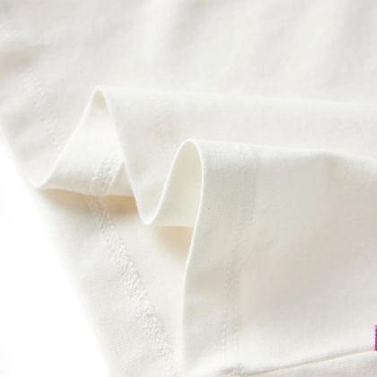 Детска тениска с дълъг ръкав, екрю, 104