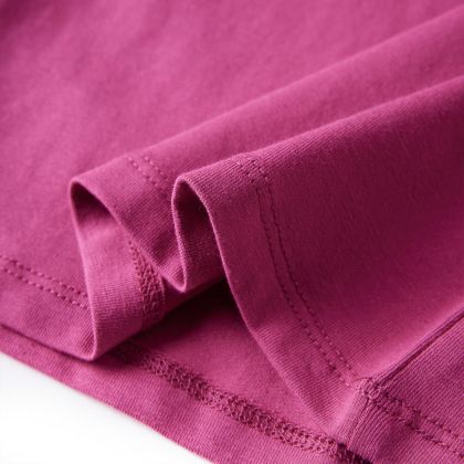 Детска тениска с дълъг ръкав, малина, 104