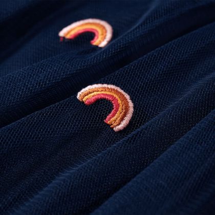 Детска пола с тюл, нейви, 92