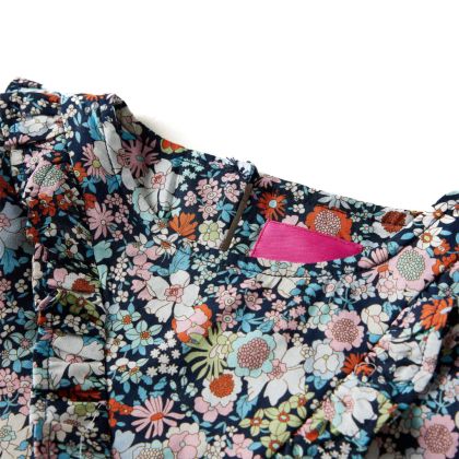 Детска риза с дълъг ръкав, тъмносиньо, 128