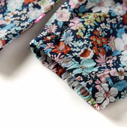 Детска риза с дълъг ръкав, тъмносиньо, 128