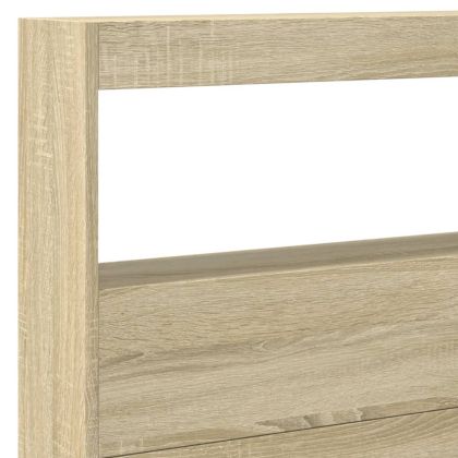 Табла шкаф с LED, сонома дъб, 220x17x102 см