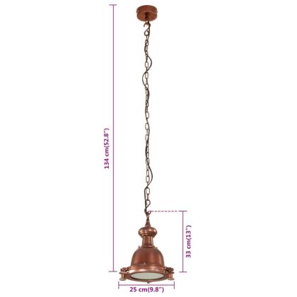 Пенделна лампа 25x25x134 см алуминий