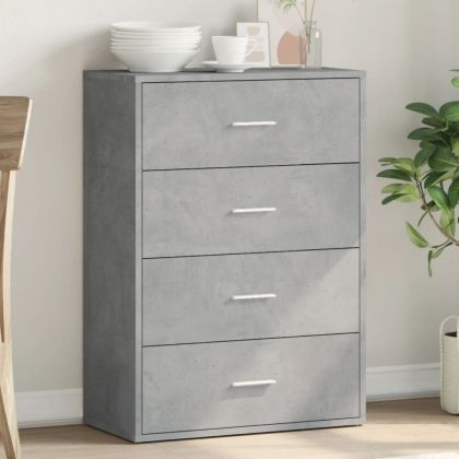 Бюфет бетонно сив 60x31x84 см инженерно дърво