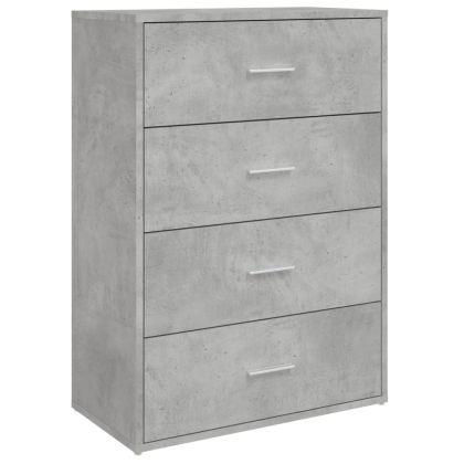 Бюфет бетонно сив 60x31x84 см инженерно дърво
