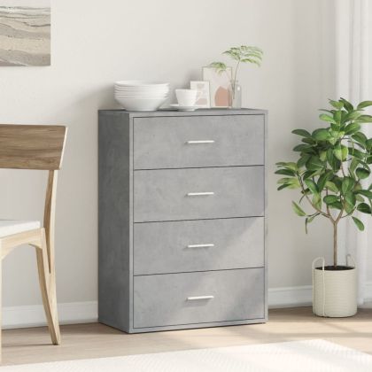 Бюфет бетонно сив 60x31x84 см инженерно дърво