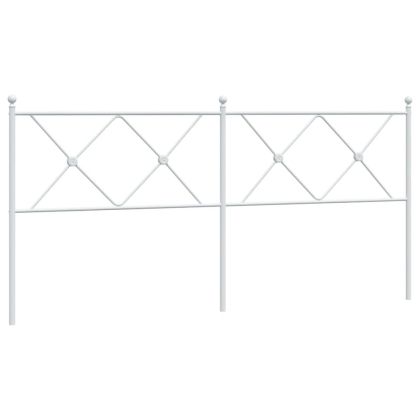 Метална резервна табла за легло, бяла, 180 см