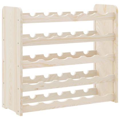 Поставка за вино 67,5x25x60 см масивна чамова дървесина