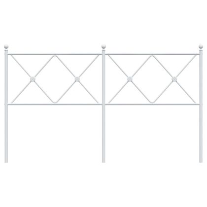 Метална резервна табла за легло, бяла, 160 см