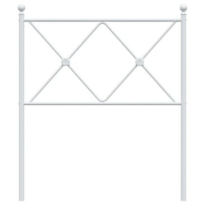 Метална резервна табла за легло, бяла, 80 см