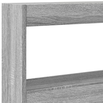 Табла шкаф с LED, сив сонома, 200x17x102 см